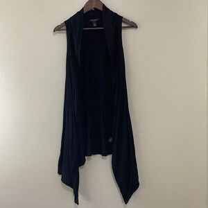 White House Black Market Silk Blend Sleeveless Open Sweater Cardigan Vest Medium